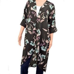 Roffe floral print robe
